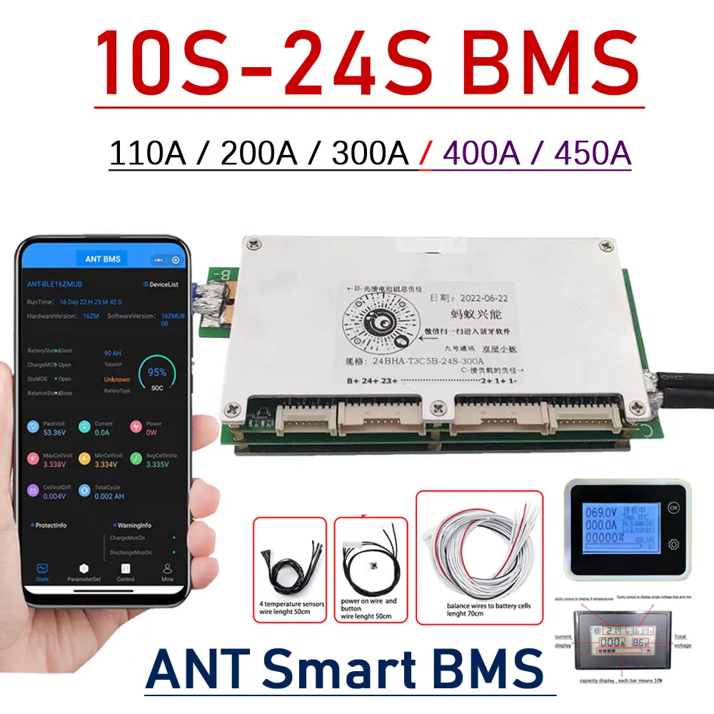 スマートBluetooth BMS 10S～24S ANT  - Smart Bms 24S 200A Bluetooth Lifepo4 のレビューと価格